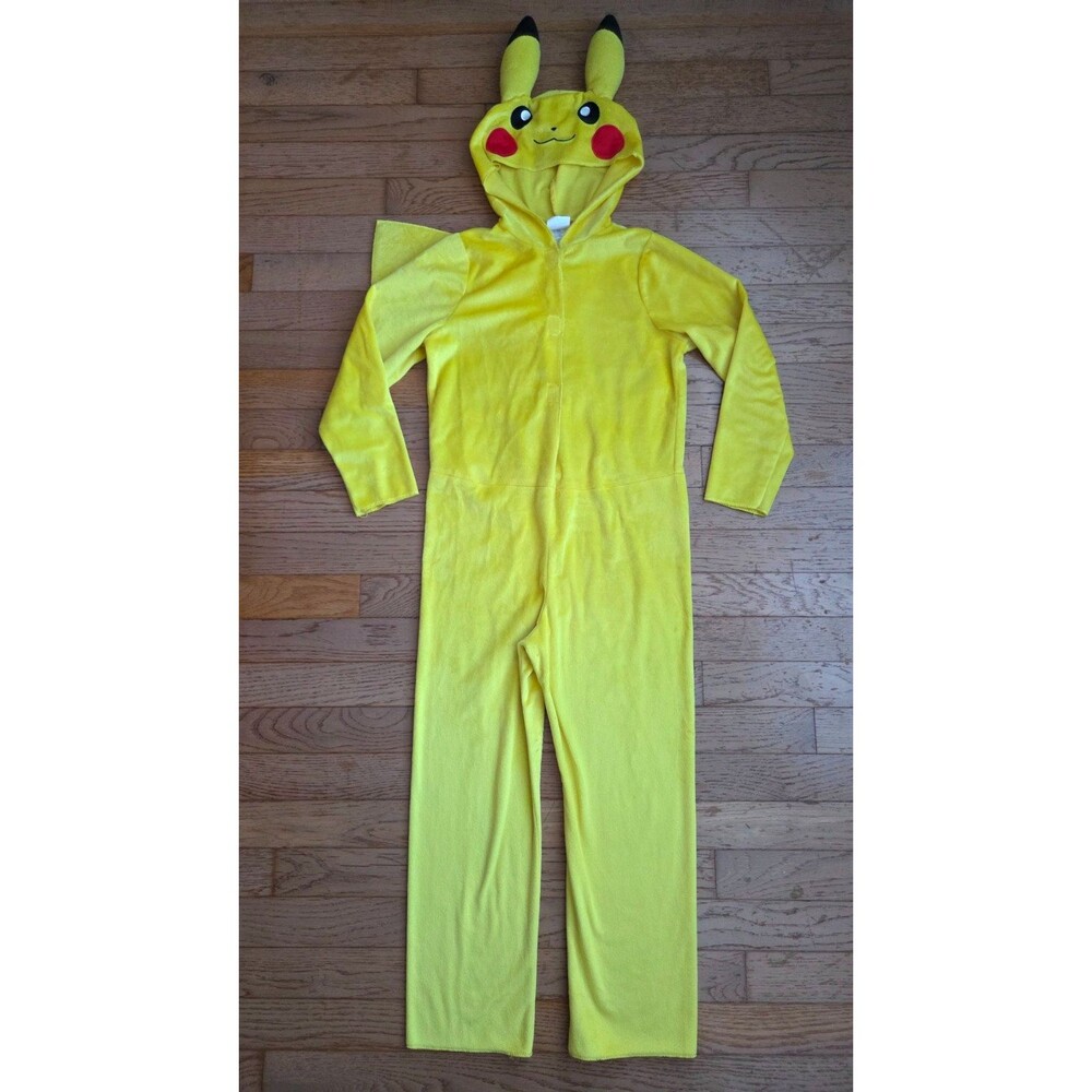 Pokemon Pikachu Halloween Coverall Full Body Costume Hooded YOUTH S (4-6)